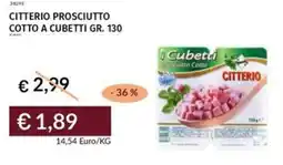 Prezzemolo e Vitale Citterio prosciutto cotto a cubetti offerta
