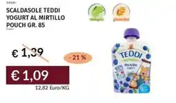 Prezzemolo e Vitale Scaldasole teddi yogurt al mirtillo pouch offerta
