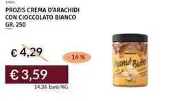 Prezzemolo e Vitale Prozis crema d'arachidi con cioccolato bianco offerta
