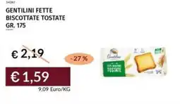 Prezzemolo e Vitale Gentilini fette biscottate tostate offerta