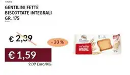 Prezzemolo e Vitale Gentilini fette biscottate integrali offerta