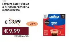 Prezzemolo e Vitale Lavazza caffe' crema & gusto in capsule a modo mio x36 offerta