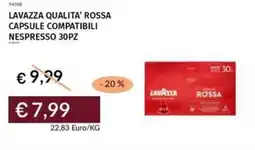 Prezzemolo e Vitale Lavazza qualita' rossa capsule compatibili nespresso 30pz offerta