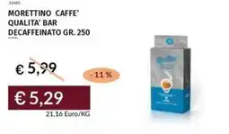Prezzemolo e Vitale Morettino caffe' qualita' bar decaffeinato offerta