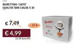 Prezzemolo e Vitale Morettino caffe' qualita' bar cialde x 30 offerta