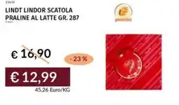 Prezzemolo e Vitale Lindt lindor scatola praline al latte offerta