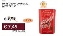 Prezzemolo e Vitale Lindt lindor cornet al latte offerta