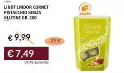 Prezzemolo e Vitale Lindt lindor cornet pistacchio senza glutine offerta