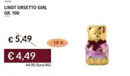 Prezzemolo e Vitale Lindt orsetto girl offerta