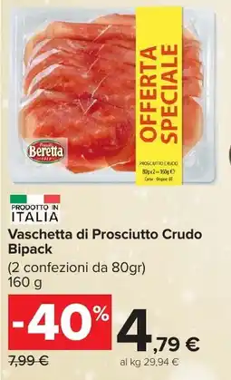 Carrefour Market Vaschetta di Prosciutto Crudo Bipack offerta