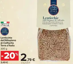 Carrefour Market Lenticchie dell'Altopiano di Colfiorito Terre d'Italia offerta