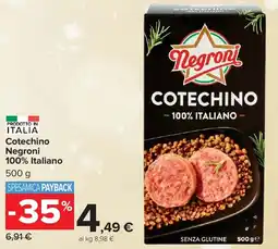 Carrefour Market Cotechino Negroni 100% Italiano offerta