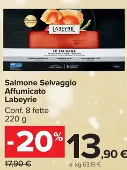 Carrefour Market Salmone Selvaggio Affumicato Labeyrie offerta