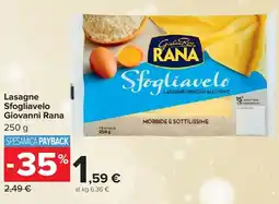 Carrefour Market Lasagne Sfogliavelo Giovanni Rana offerta