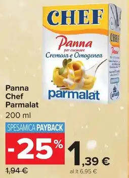 Carrefour Market Panna Chef Parmalat offerta