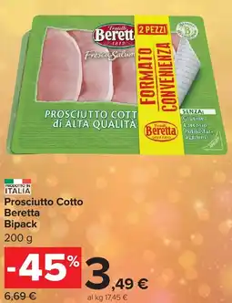 Carrefour Market Prosciutto Cotto Beretta Bipack offerta