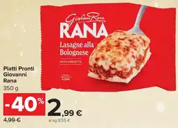 Carrefour Market Piatti Pronti Giovanni Rana offerta