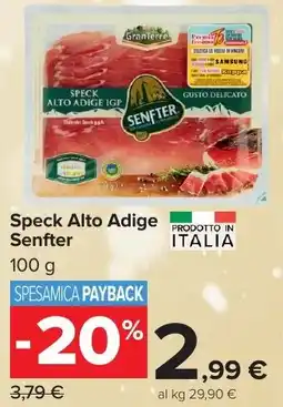 Carrefour Market Speck Alto Adige Senfter offerta
