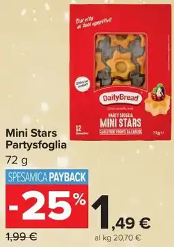 Carrefour Market Mini Stars Partysfoglia offerta