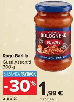 Carrefour Market Ragù Barilla offerta