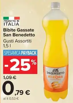Carrefour Market Bibite Gassate San Benedetto offerta