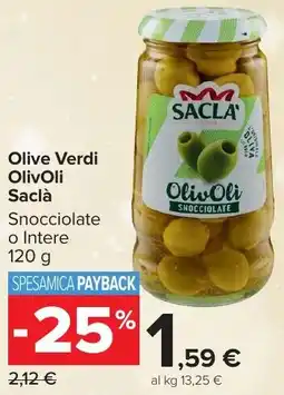 Carrefour Market Olive Verdi Olivoli Saclà offerta