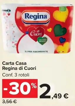 Carrefour Market Carta Casa Regina di Cuori offerta