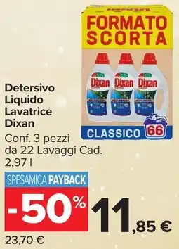 Carrefour Market Detersivo Liquido Lavatrice Dixan offerta