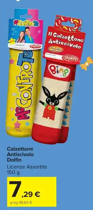Carrefour Market Calzettone Antiscivolo Dolfin offerta