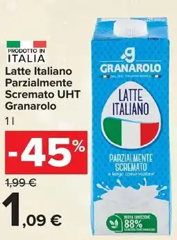 Carrefour Market Latte Italiano Parzialmente Scremato UHT Granarolo offerta