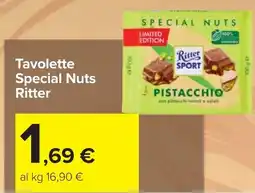 Carrefour Tavolette Special Nuts Ritter offerta