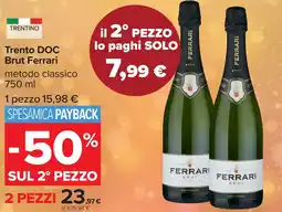 Carrefour Trento DOC Brut Ferrari 2 pezzi offerta