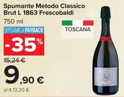 Carrefour Spumante Metodo Classico Brut L 1863 Frescobaldi offerta