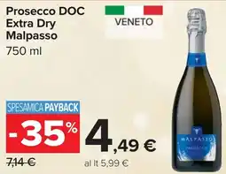 Carrefour Prosecco DOC Extra Dry Malpasso offerta