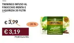 Prezzemolo e Vitale Twinings infuso al finocchio menta e liquirizia 20 filtri offerta