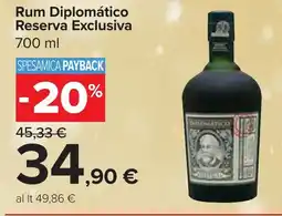 Carrefour Rum Diplomático Reserva Exclusiva offerta