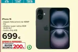 Carrefour iPhone 16 offerta
