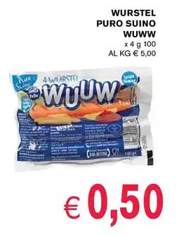 èccoMI Wurstel puro suino WUWW offerta