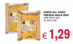 èccoMI Pasta all' uovo fresca valle oro offerta