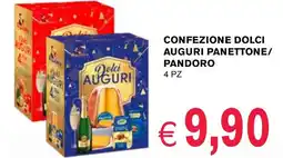 èccoMI Confezione dolci auguri panettone/ pandoro offerta
