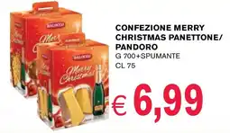 èccoMI Confezione merry christmas panettone/ pandoro offerta