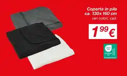 KiK Coperta in pile ca. 130x 160 cm offerta