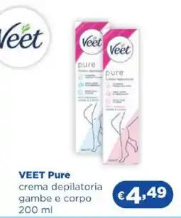 Acqua & Sapone VEET Pure crema depilatoria gambe e corpo offerta