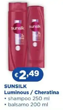 Acqua & Sapone SUNSILK Luminous / Cheratina offerta
