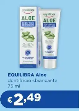Acqua & Sapone EQUILIBRA Aloe dentifricio sbiancante offerta