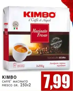 La Mimosa Supermercati Kimbo caffe' macinato fresco offerta