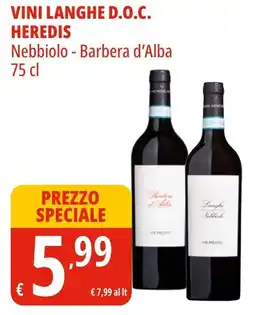 Tigros Vini langhe d.o.c. HEREDIS offerta