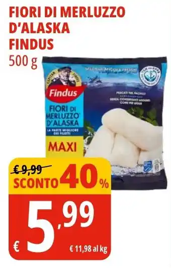 Tigros Fiori di merluzzo d'alaska FINDUS offerta