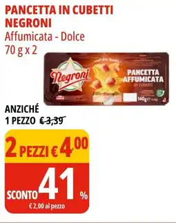 Tigros Pancetta in cubetti NEGRONI offerta
