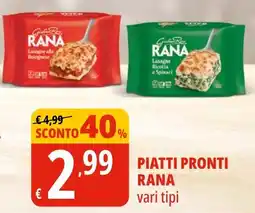 Tigros Piatti pronti RANA offerta